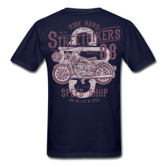 Vintage Style Motorcycle T-Shirt navy - Loyalty Vibes