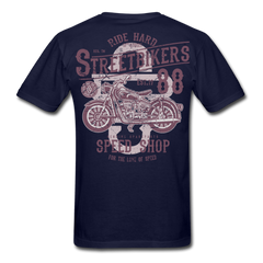 Vintage Style Motorcycle T-Shirt - navy - Loyalty Vibes