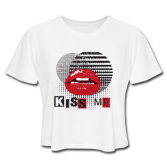 Kiss Me Crop Top - white - Loyalty Vibes
