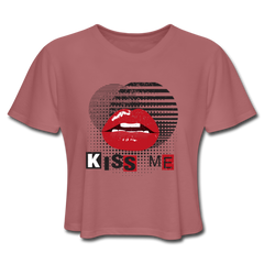 Kiss Me Crop Top mauve - Loyalty Vibes