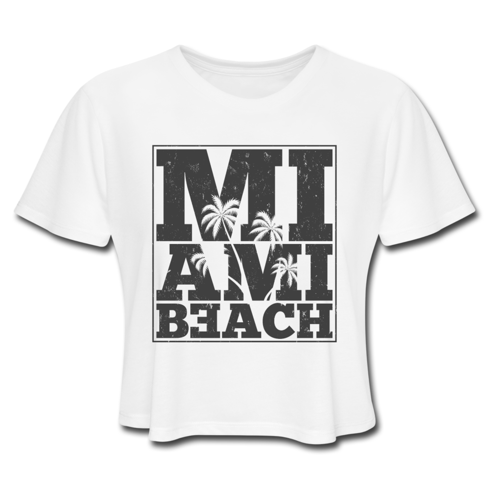 Wild Miami Crop Top white - Loyalty Vibes