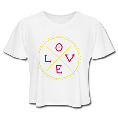Circle Of Love Crop Top white - Loyalty Vibes