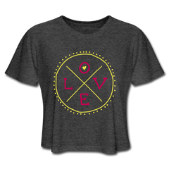 Circle Of Love Crop Top deep heather - Loyalty Vibes