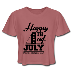 Happy 4th Of July Crop Top mauve - Loyalty Vibes