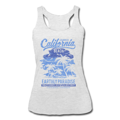 California Living Tank Top heather white - Loyalty Vibes