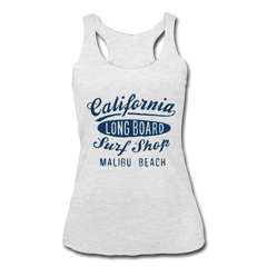 Malibu Beach Tank Top heather white - Loyalty Vibes