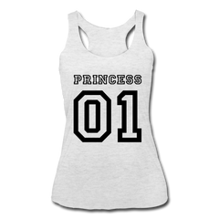 Princess Tank Top heather white - Loyalty Vibes