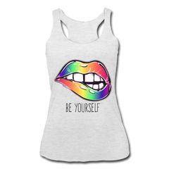 Be Yourself Tank Top heather white - Loyalty Vibes