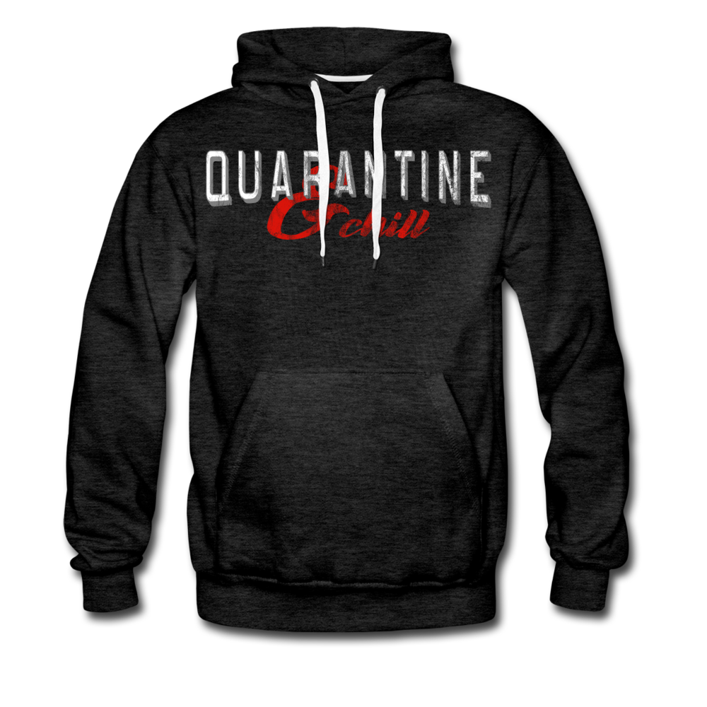 Quarantine And Chill Hoodie Heather Black - Loyalty Vibes