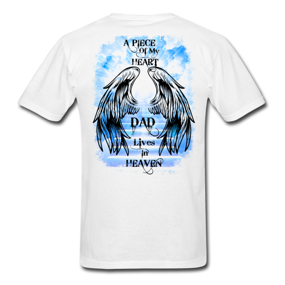 Dad Wings Of Heaven Memorial Tee White - Loyalty Vibes