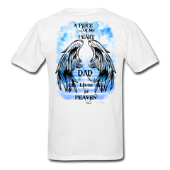 Dad Wings Of Heaven Memorial Tee White - Loyalty Vibes