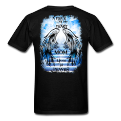 Mom Wings Of Heaven Memorial Tee black - Loyalty Vibes