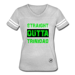 Straight Outta Trinidad Tee heather gray/white - Loyalty Vibes