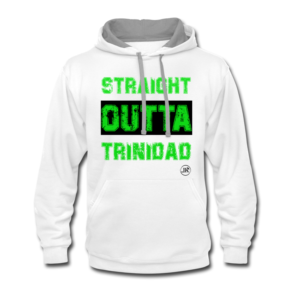 Straight Outta Trinidad Hoodie white/gray - Loyalty Vibes