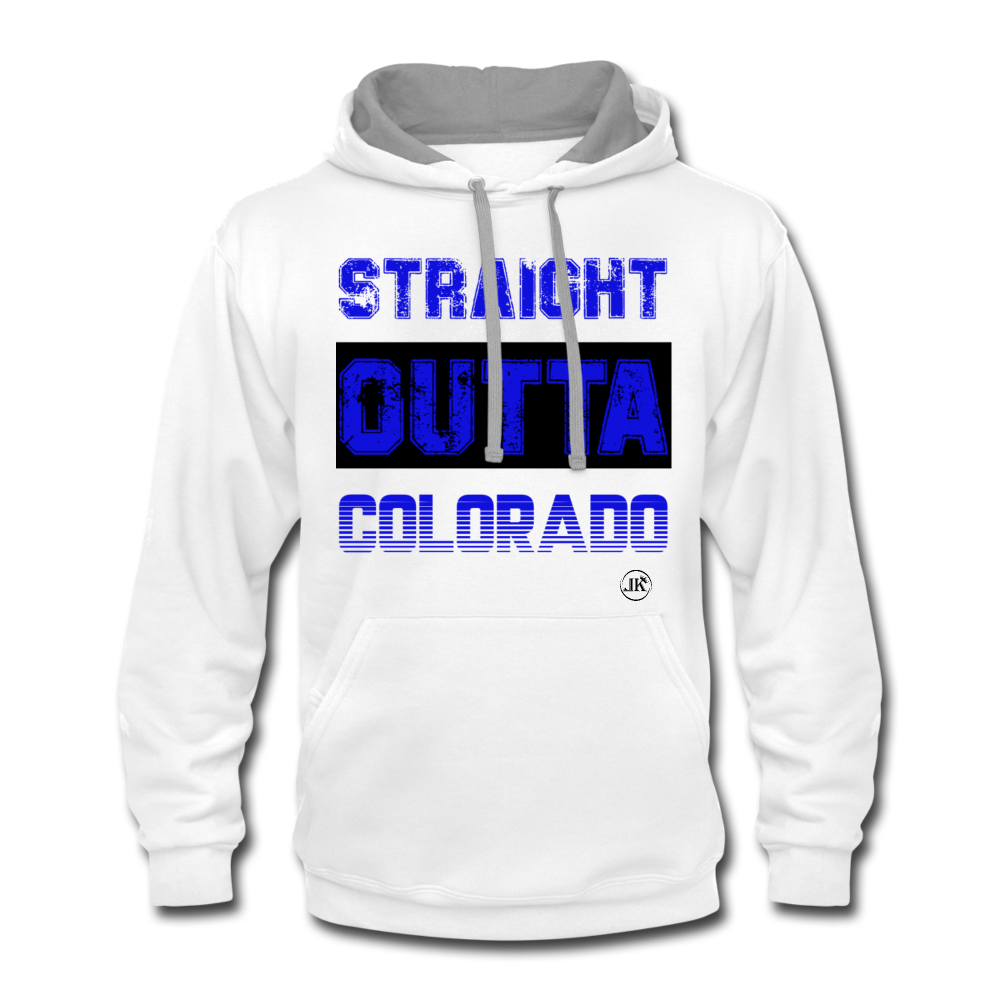 Straight Outta Colorado Hoodie V1 white/gray - Loyalty Vibes