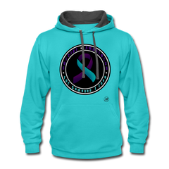 Suicide Prevention Awareness Hoodie scuba blue/asphalt - Loyalty Vibes