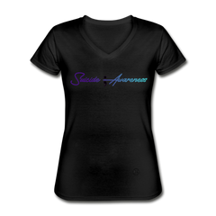 Suicide Survivor V-Neck Tee black - Loyalty Vibes