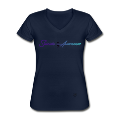 Suicide Survivor V-Neck Tee navy - Loyalty Vibes