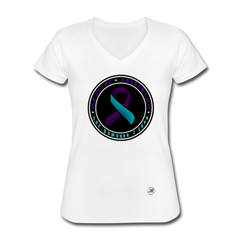 Suicide Prevention Awareness V-Neck Tee white - Loyalty Vibes