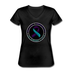 Suicide Prevention Awareness V-Neck Tee black - Loyalty Vibes