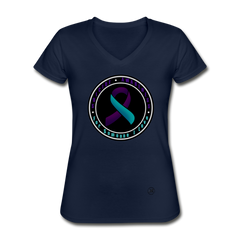 Suicide Prevention Awareness V-Neck Tee navy - Loyalty Vibes