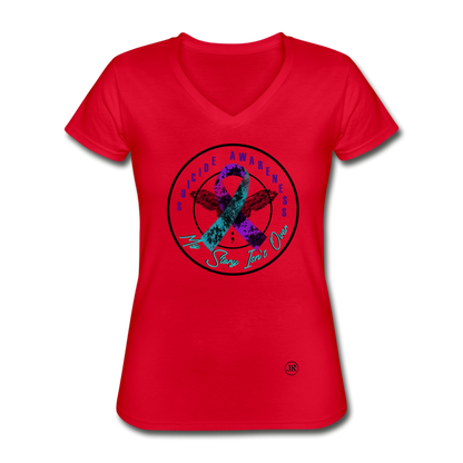 My Story Isn't Over V-Neck Tee red Loyalty Vibes