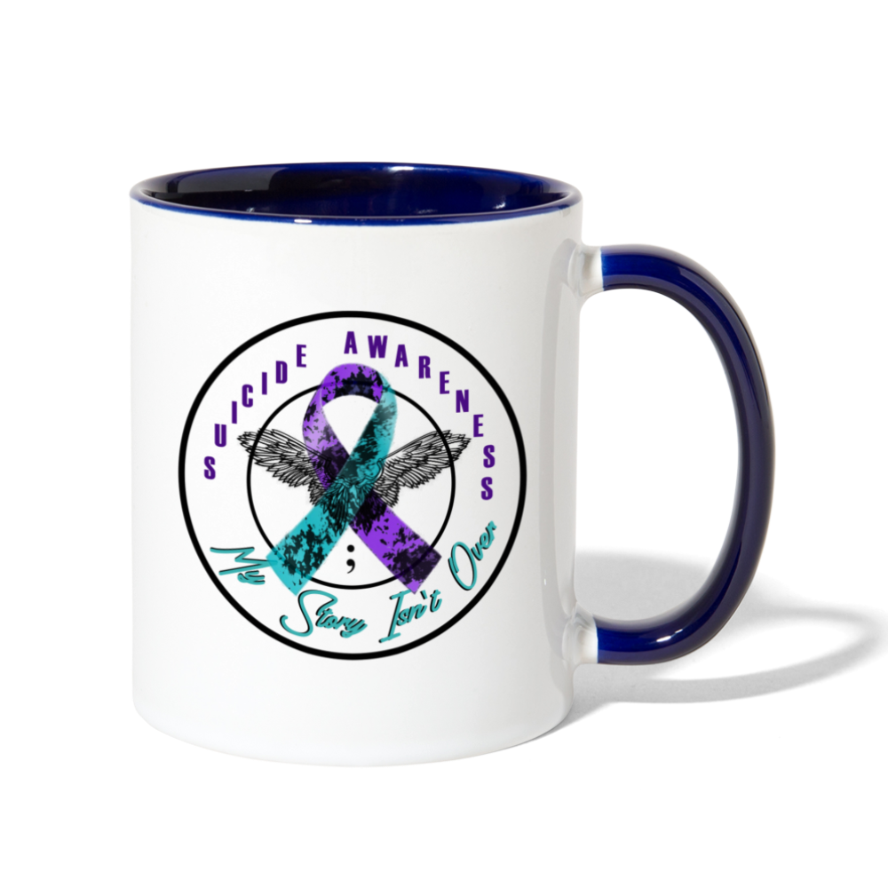 Suicide Awareness Coffee Mug white cobalt blue - Loyalty Vibes