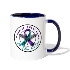 Suicide Awareness Coffee Mug white cobalt blue - Loyalty Vibes