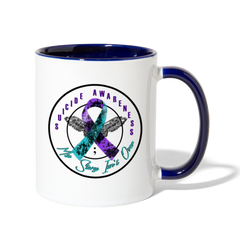 Suicide Awareness Coffee Mug white/cobalt blue - Loyalty Vibes