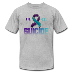 Fuck Suicide T-Shirt heather gray - Loyalty Vibes