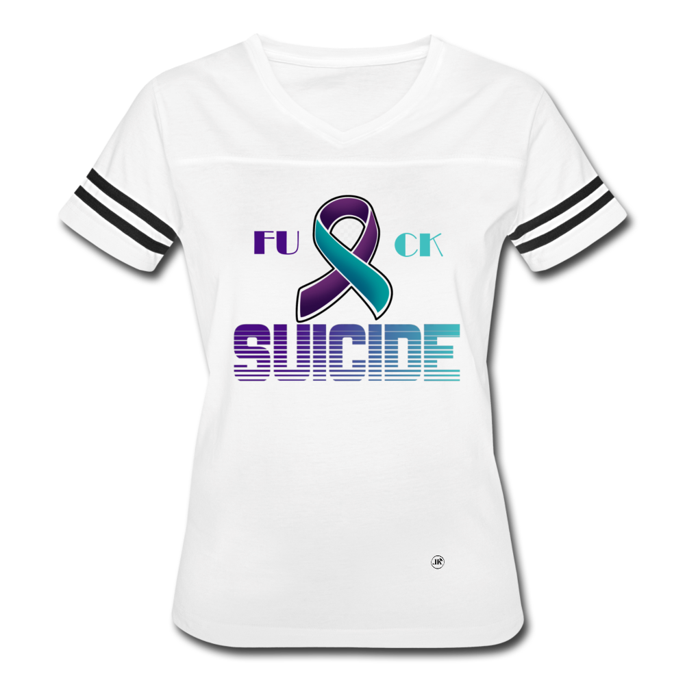 Vintage Suicide T-Shirt white black - Loyalty Vibes