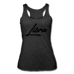 Women’s Sassy Libra Racerback Tank Top heather black - Loyalty Vibes