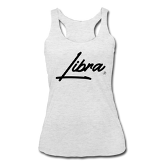 Women’s Sassy Libra Racerback Tank Top heather white - Loyalty Vibes