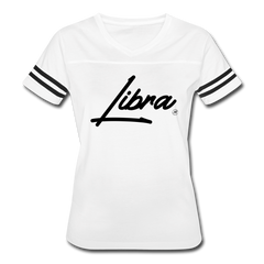 Women’s Sassy Libra Sport T-Shirt - white/black - Loyalty Vibes