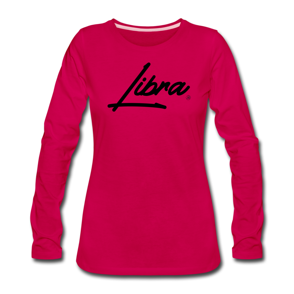 Sassy Libra Women's Long Sleeve Shirt - dark pink - Loyalty Vibes