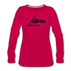 Sassy Libra Women's Long Sleeve Shirt dark pink - Loyalty Vibes