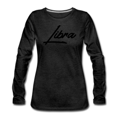 Sassy Libra Women's Long Sleeve Shirt charcoal gray - Loyalty Vibes