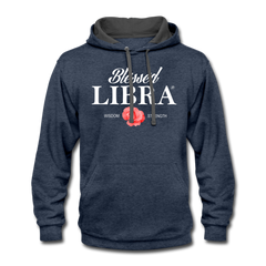 Blessed Libra Hoodie indigo heather/asphalt - Loyalty Vibes