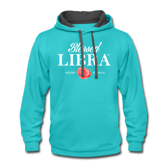 Blessed Libra Hoodie scuba blue asphalt Loyalty Vibes