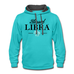 Blessed Libra Men's Hoodie - scuba blue/asphalt - Loyalty Vibes