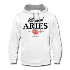 Blessed Aries Urban Hoodie white/gray - Loyalty Vibes