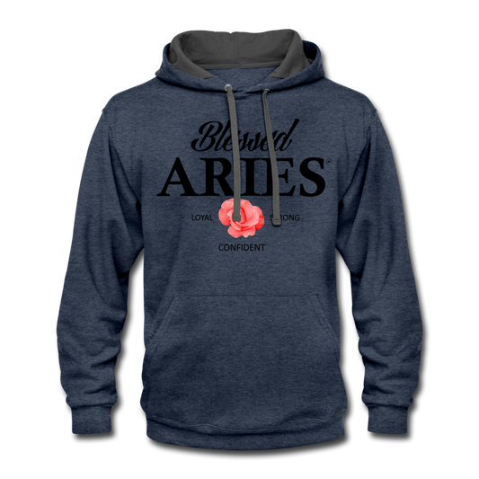 Blessed Aries Urban Hoodie indigo heather asphalt Loyalty Vibes