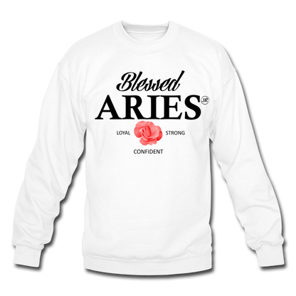 Blessed Aries Unisex Sweatshirt white Loyalty Vibes