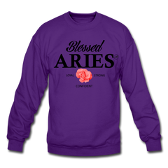 Blessed Aries Unisex Sweatshirt purple - Loyalty Vibes