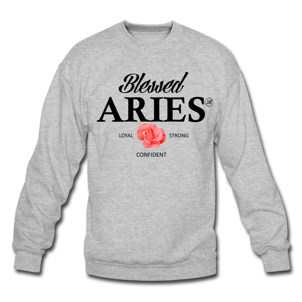 Blessed Aries Unisex Sweatshirt heather gray - Loyalty Vibes