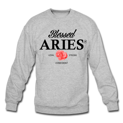 Blessed Aries Unisex Sweatshirt heather gray Loyalty Vibes