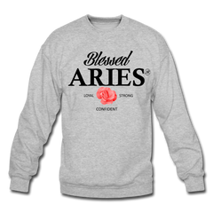 Blessed Aries Unisex Sweatshirt heather gray - Loyalty Vibes