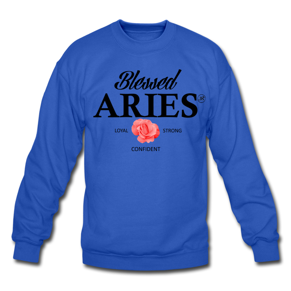 Blessed Aries Unisex Sweatshirt royal blue - Loyalty Vibes