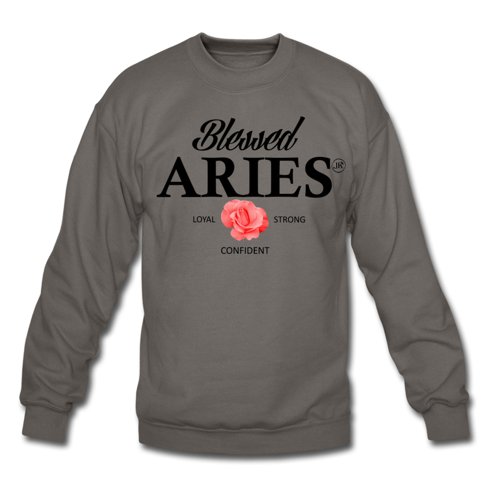 Blessed Aries Unisex Sweatshirt asphalt gray - Loyalty Vibes