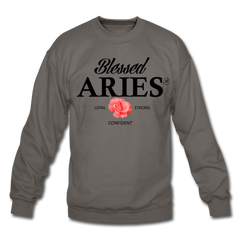 Blessed Aries Unisex Sweatshirt asphalt gray - Loyalty Vibes
